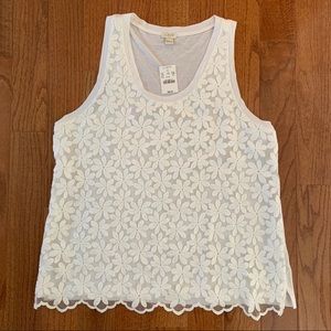 J.Crew Floral Lace Tank
